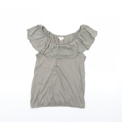 Womens UK Size 10 New Look Green Basic Blouse