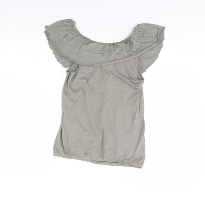 Womens UK Size 10 New Look Green Basic Blouse