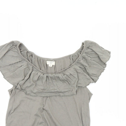 Womens UK Size 10 New Look Green Basic Blouse