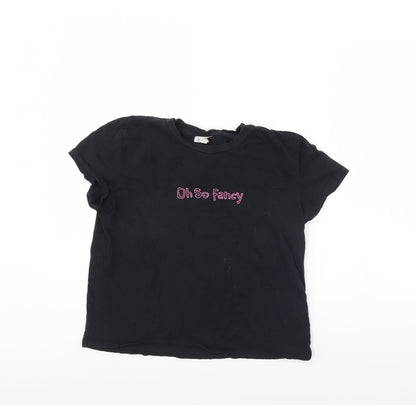 Womens UK Size 14 Topshop Black Basic T-Shirt