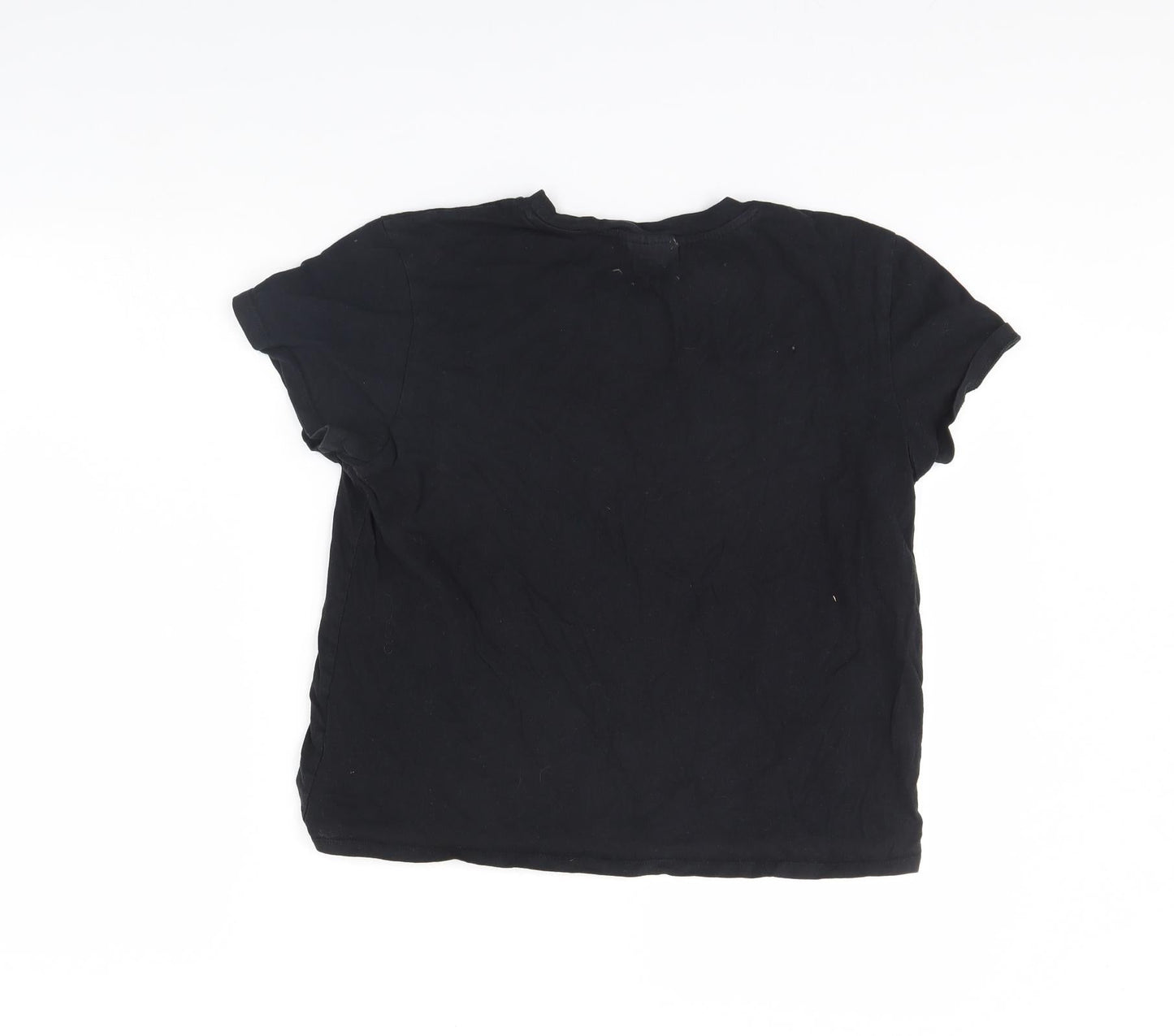 Womens UK Size 14 Topshop Black Basic T-Shirt