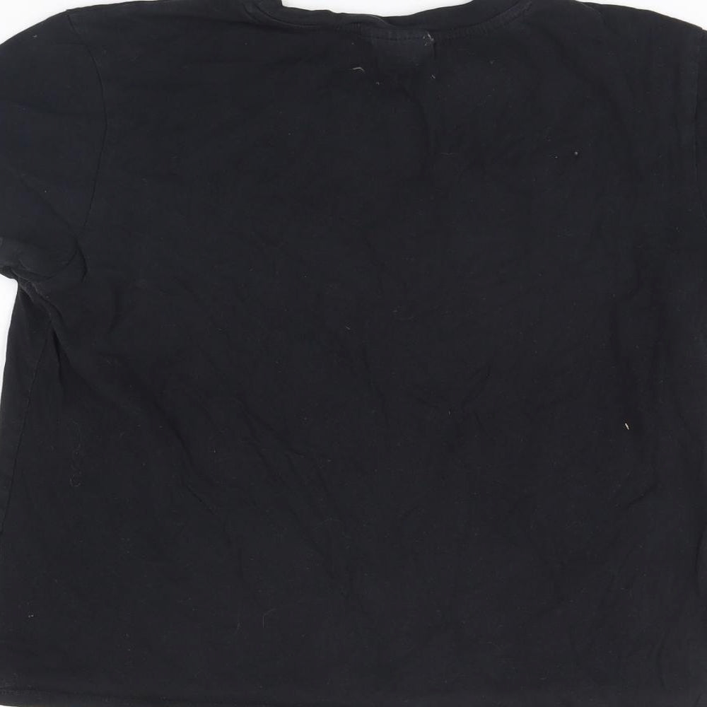Womens UK Size 14 Topshop Black Basic T-Shirt