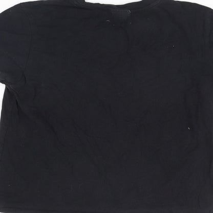 Womens UK Size 14 Topshop Black Basic T-Shirt