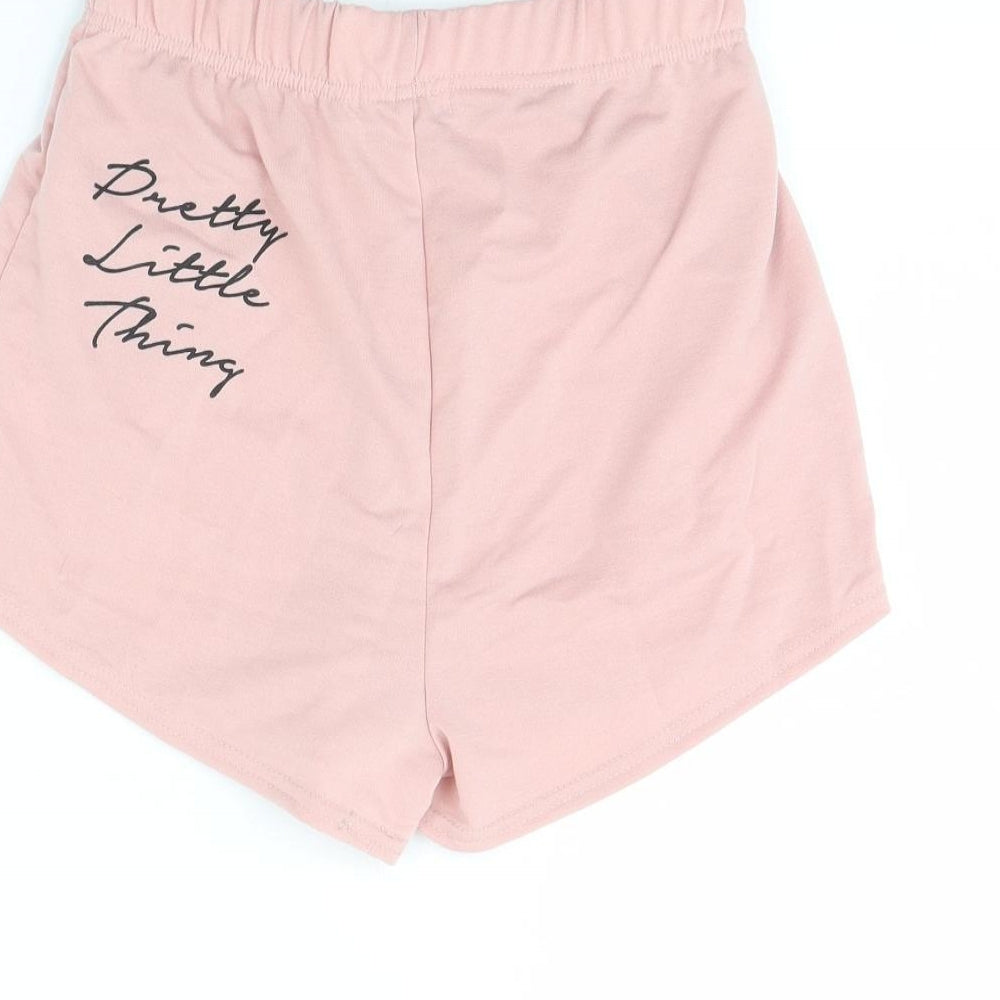 pretty little thing Womens Pink   Sweat Shorts Size 8