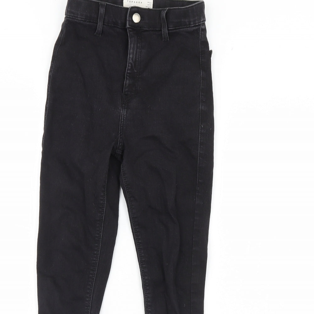 Topshop Womens Black  Denim Skinny Jeans Size 28 L26 in