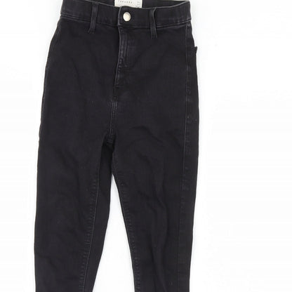 Topshop Womens Black  Denim Skinny Jeans Size 28 L26 in