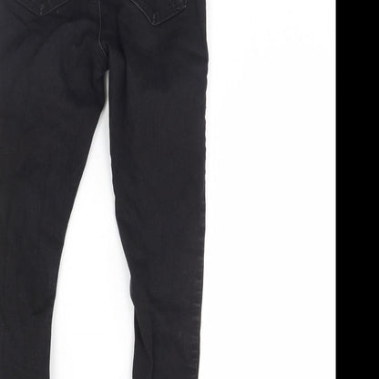 Topshop Womens Black  Denim Skinny Jeans Size 28 L26 in