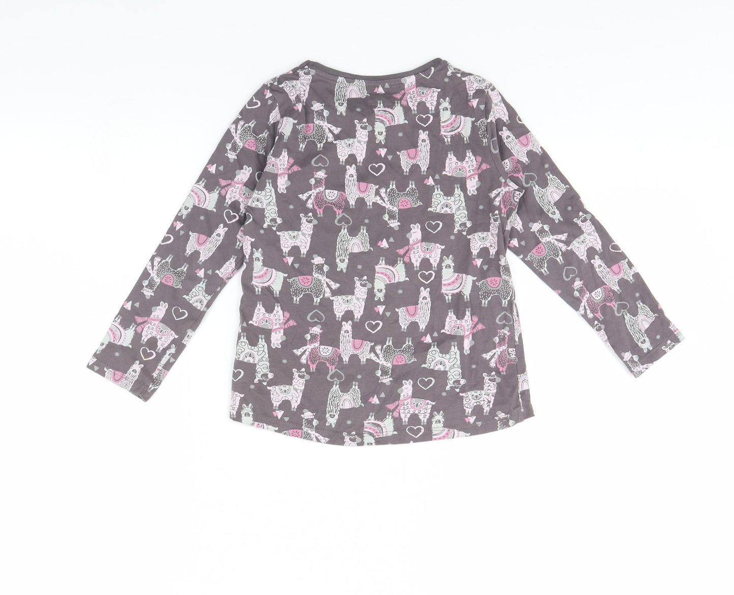 F&F Girls Brown Animal Print  Basic T-Shirt Size 5 Years