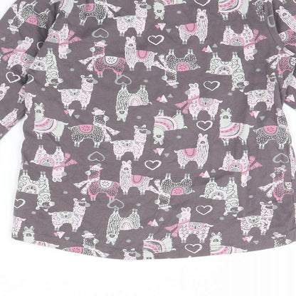 F&F Girls Brown Animal Print  Basic T-Shirt Size 5 Years