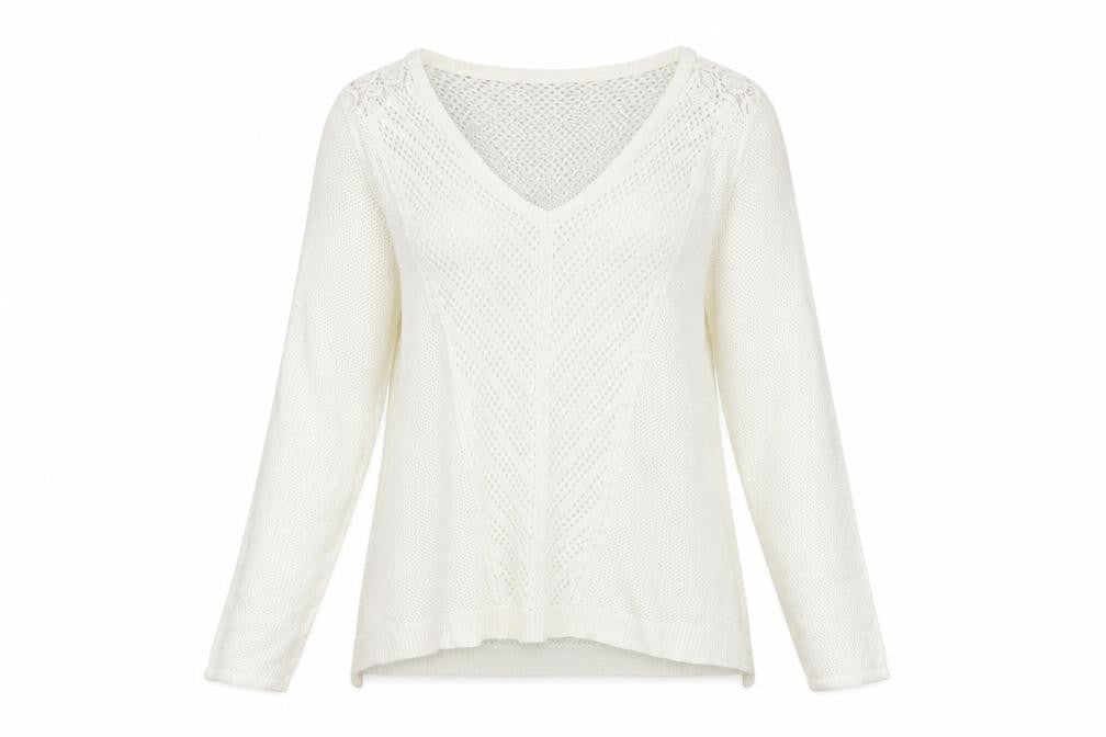 Womens UK Size 10 M&S White Pullover Jumper