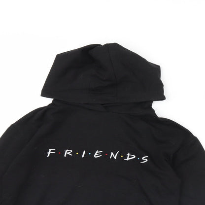 Primark Girls Black   Pullover Hoodie Size 12 Years  - Friends