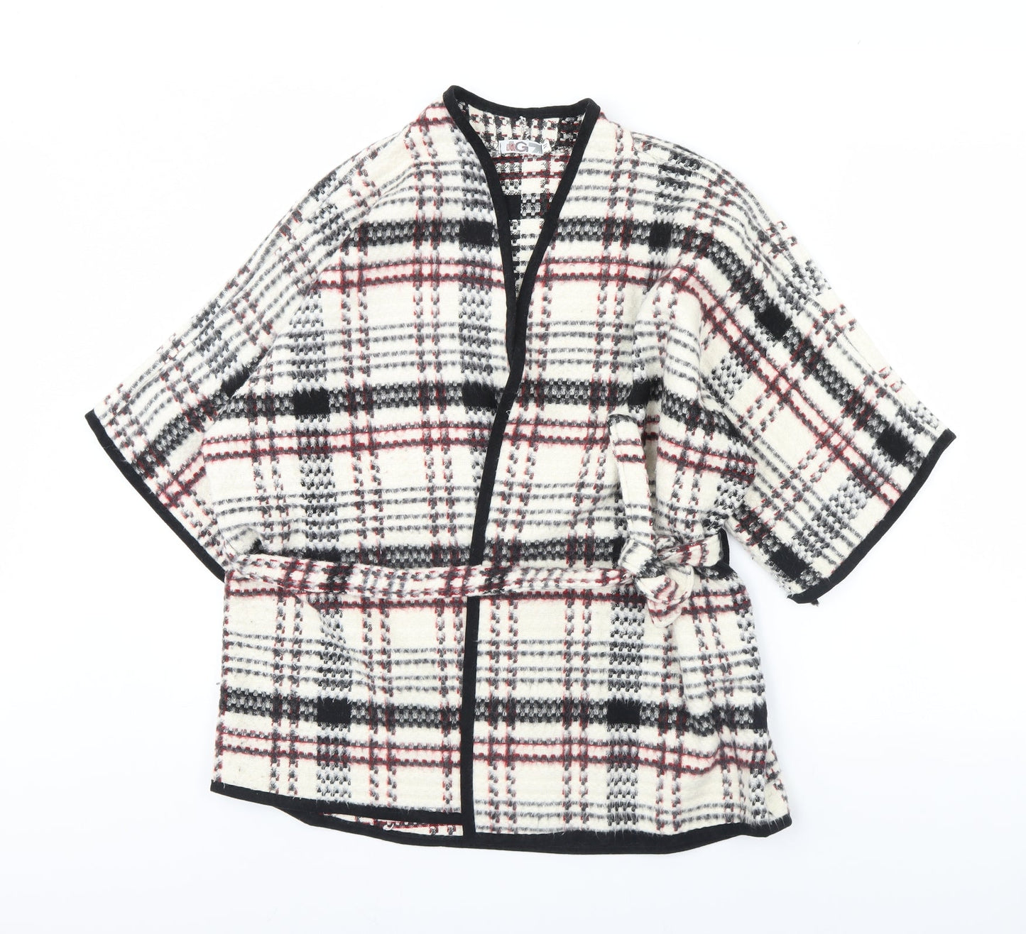 WalG Womens White Check  Jacket  Size M