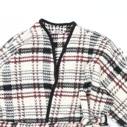 WalG Womens White Check  Jacket  Size M