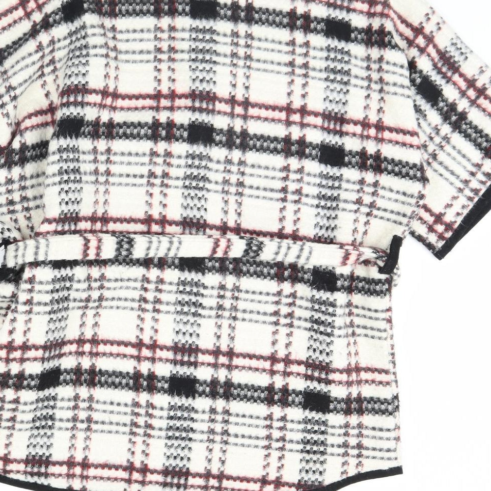 WalG Womens White Check  Jacket  Size M