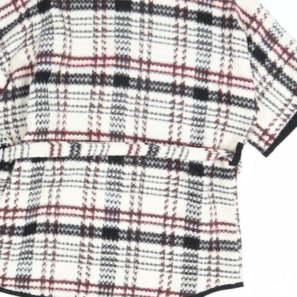 WalG Womens White Check  Jacket  Size M