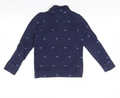 Womens UK Size 10 NEXT Blue Henley Jumper