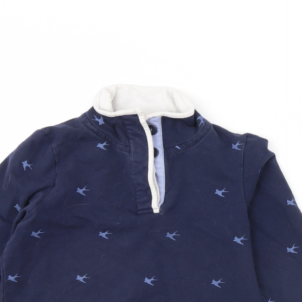Womens UK Size 10 NEXT Blue Henley Jumper