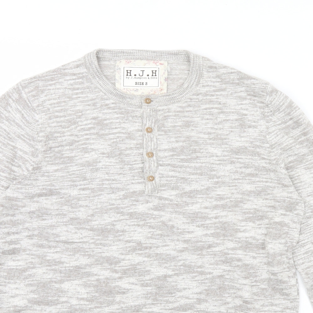 Close-up detail of HJH women’s green herringbone jumper, size S