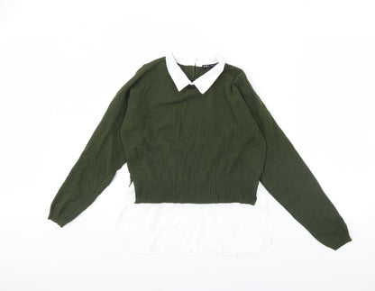 Womens UK Size 10 Select Green Pullover Jumper