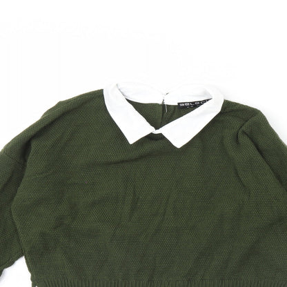 Womens UK Size 10 Select Green Pullover Jumper