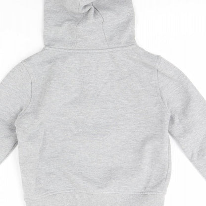 Brand and care label for Primark boys’ grey jacket, size 5, years