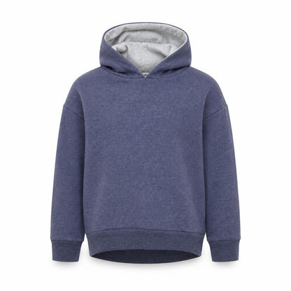 Front view of Outfit boys’ blue pullover hoodie, size 7, years - woke up like this