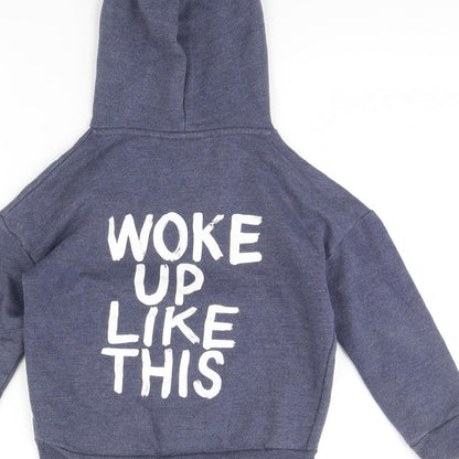 Outfit Boys Blue   Pullover Hoodie Size 7 Years  - Woke up like this