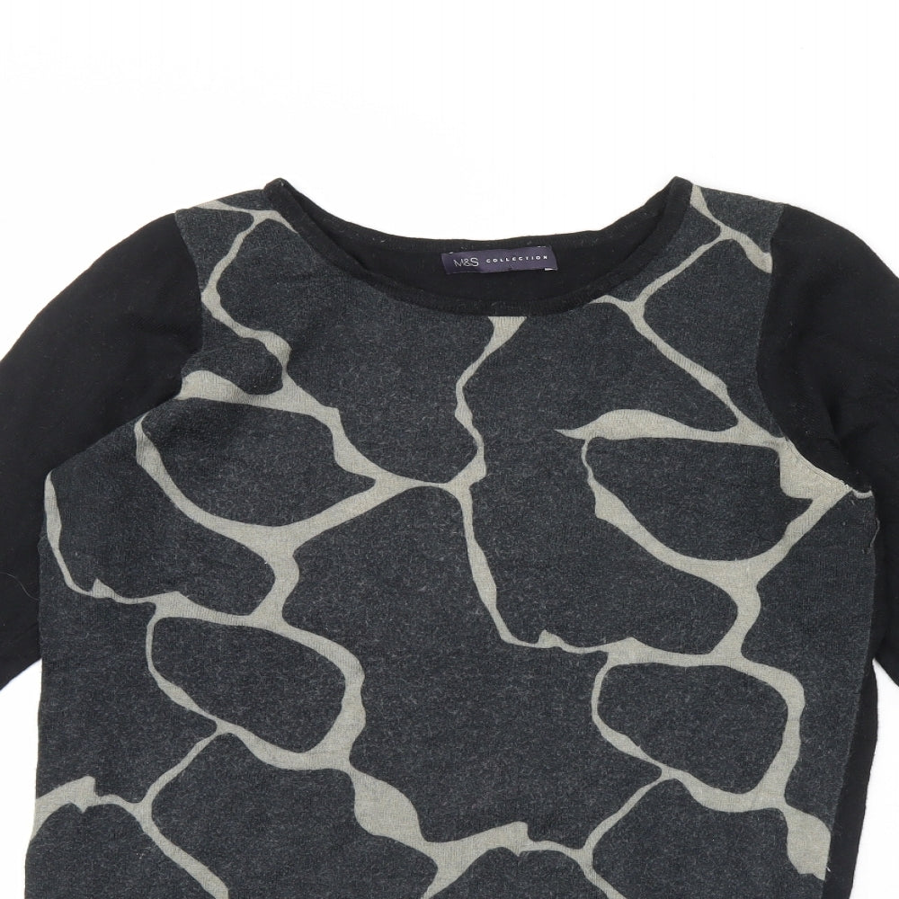 Womens UK Size 12 M&S Black Pullover Jumper