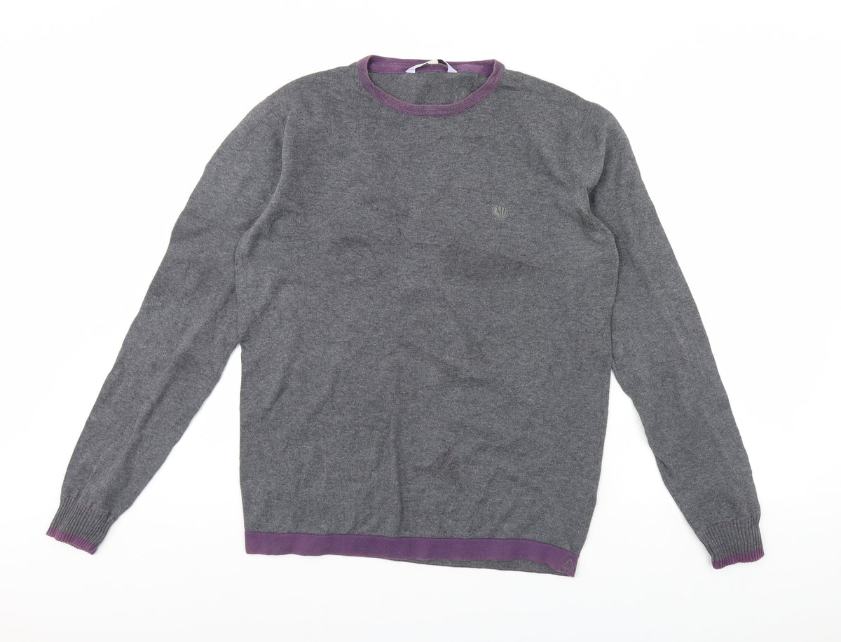 Additional front view of Climb high men’s grey jumper, size M