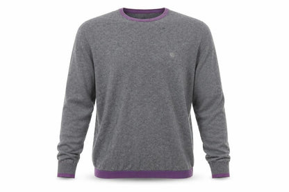 Front view of Climb high men’s grey jumper, size M