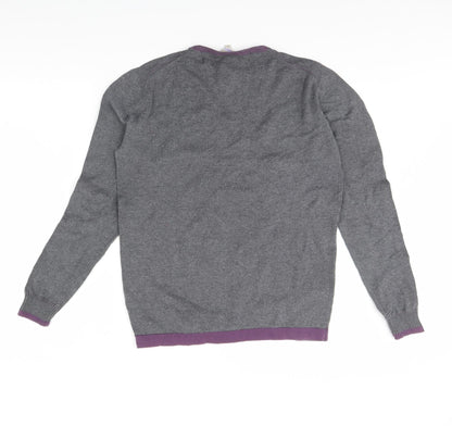 Back view of Climb high men’s grey jumper, size M
