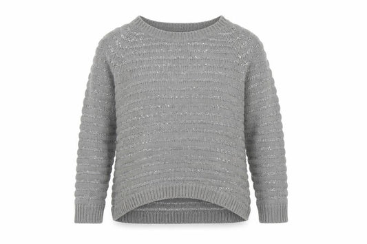 Front view of Originals women’s grey striped jumper, size L