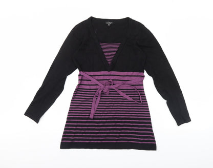 Womens UK Size 8 Preworn Black Pullover Jumper