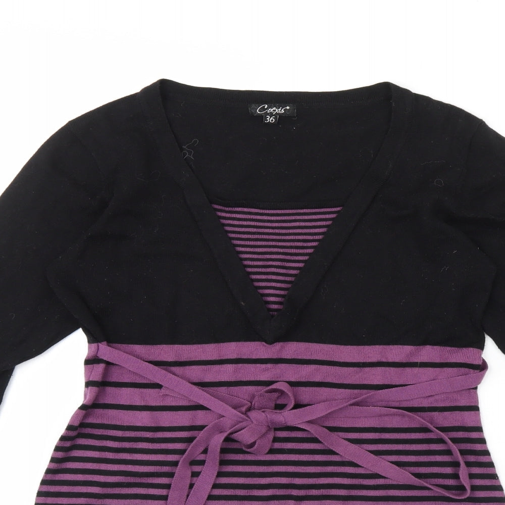 Womens UK Size 8 Preworn Black Pullover Jumper