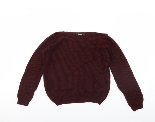 Womens UK Size S Missguided Red Pullover Jumper