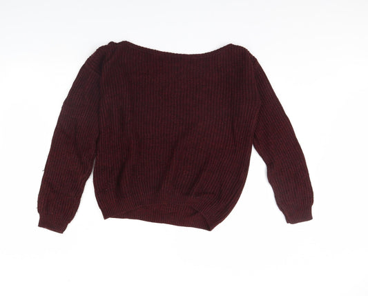Womens UK Size S Missguided Red Pullover Jumper
