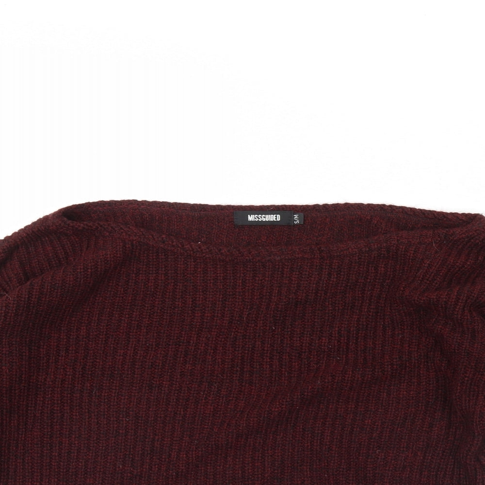 Womens UK Size S Missguided Red Pullover Jumper