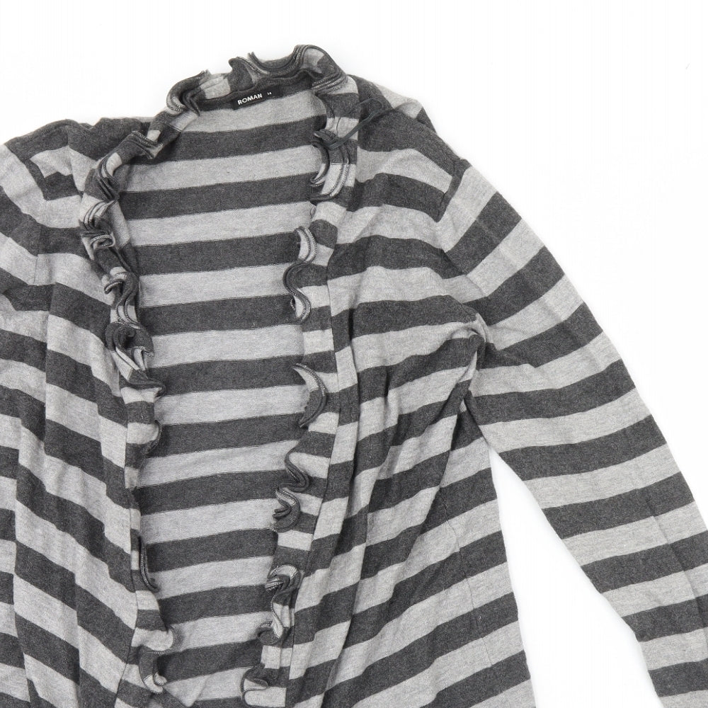 Womens UK Size 14 Roman Grey Cardigan Jumper