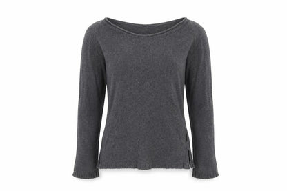 Front view of magan women’s grey jumper, size M