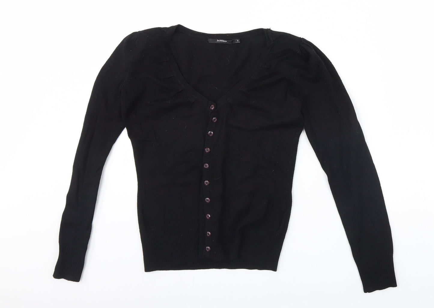Womens UK Size S In wear Black Cardigan Jumper