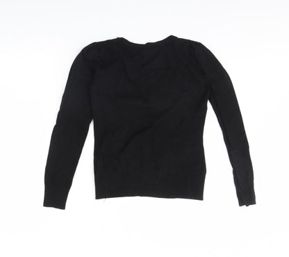 Womens UK Size S In wear Black Cardigan Jumper