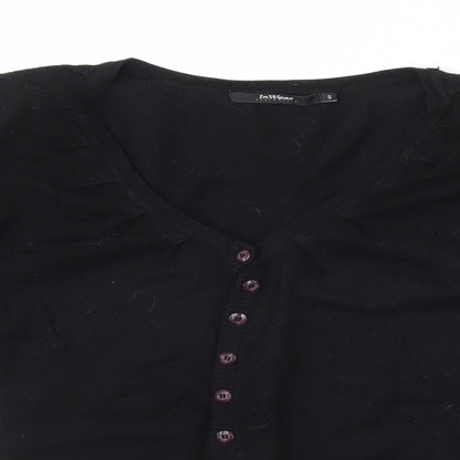 Womens UK Size S In wear Black Cardigan Jumper