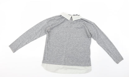 Womens UK Size 12 Atmosphere Grey Basic Blouse