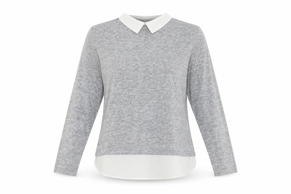 Womens UK Size 12 Atmosphere Grey Basic Blouse
