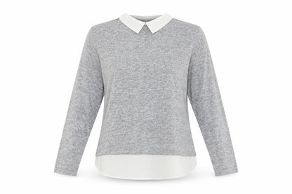 Womens UK Size 12 Atmosphere Grey Basic Blouse