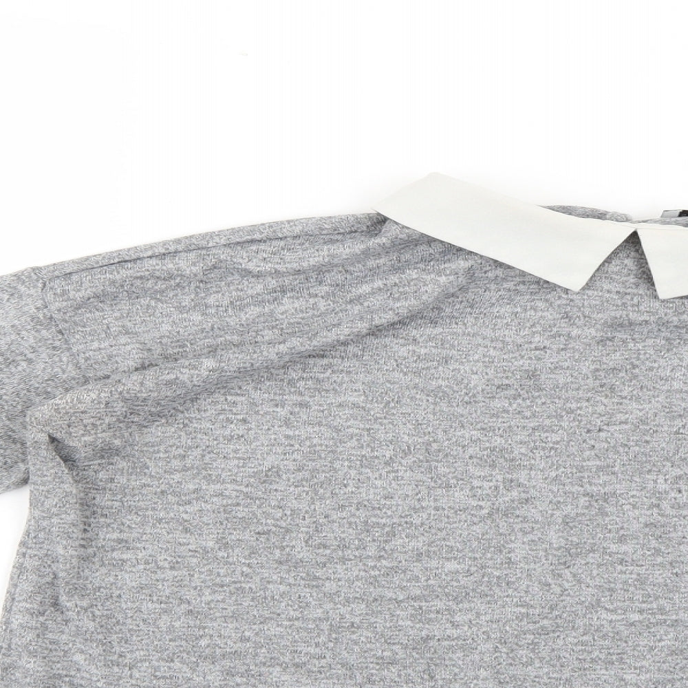 Womens UK Size 12 Atmosphere Grey Basic Blouse