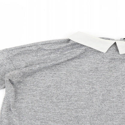 Womens UK Size 12 Atmosphere Grey Basic Blouse