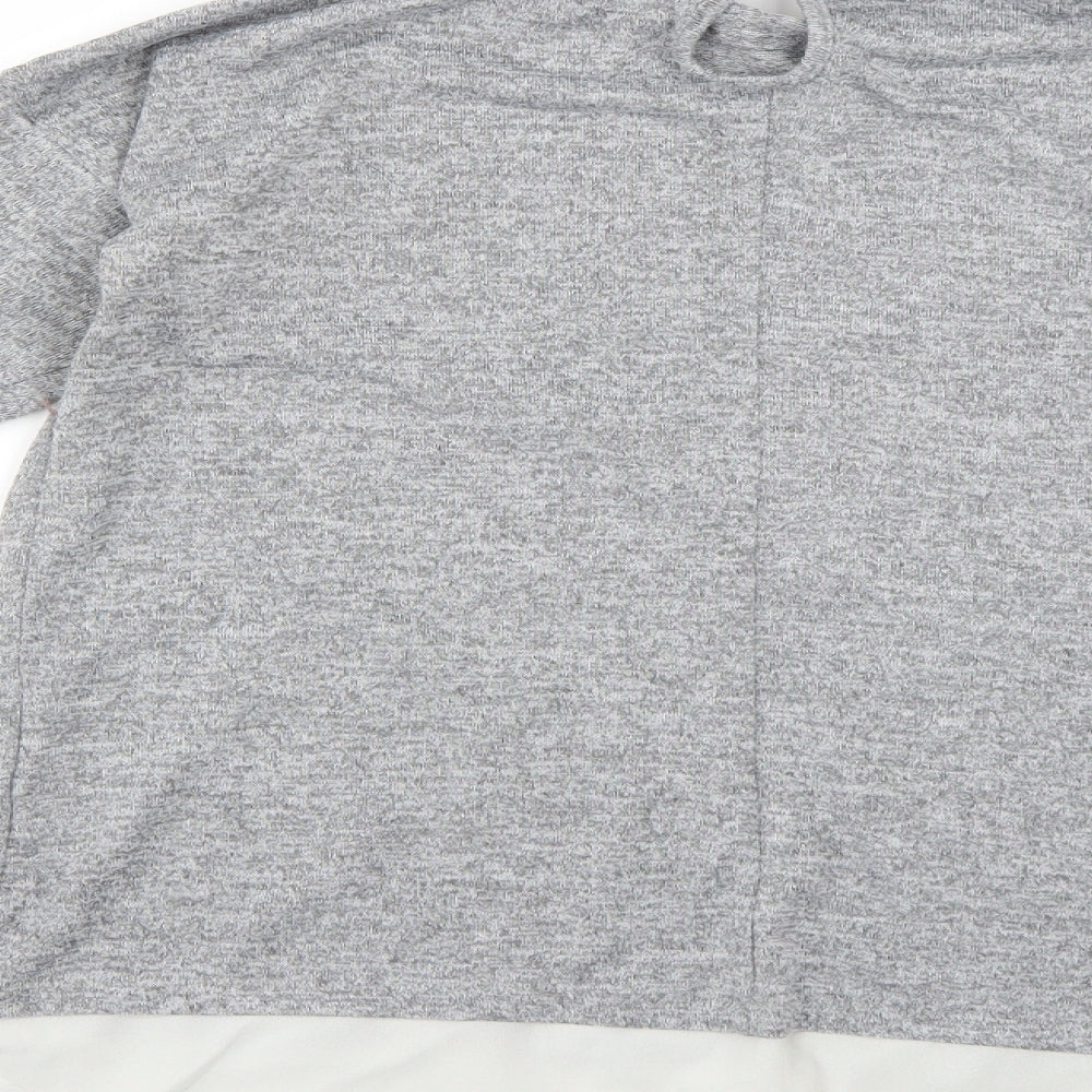 Womens UK Size 12 Atmosphere Grey Basic Blouse