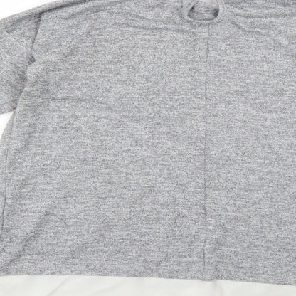 Womens UK Size 12 Atmosphere Grey Basic Blouse