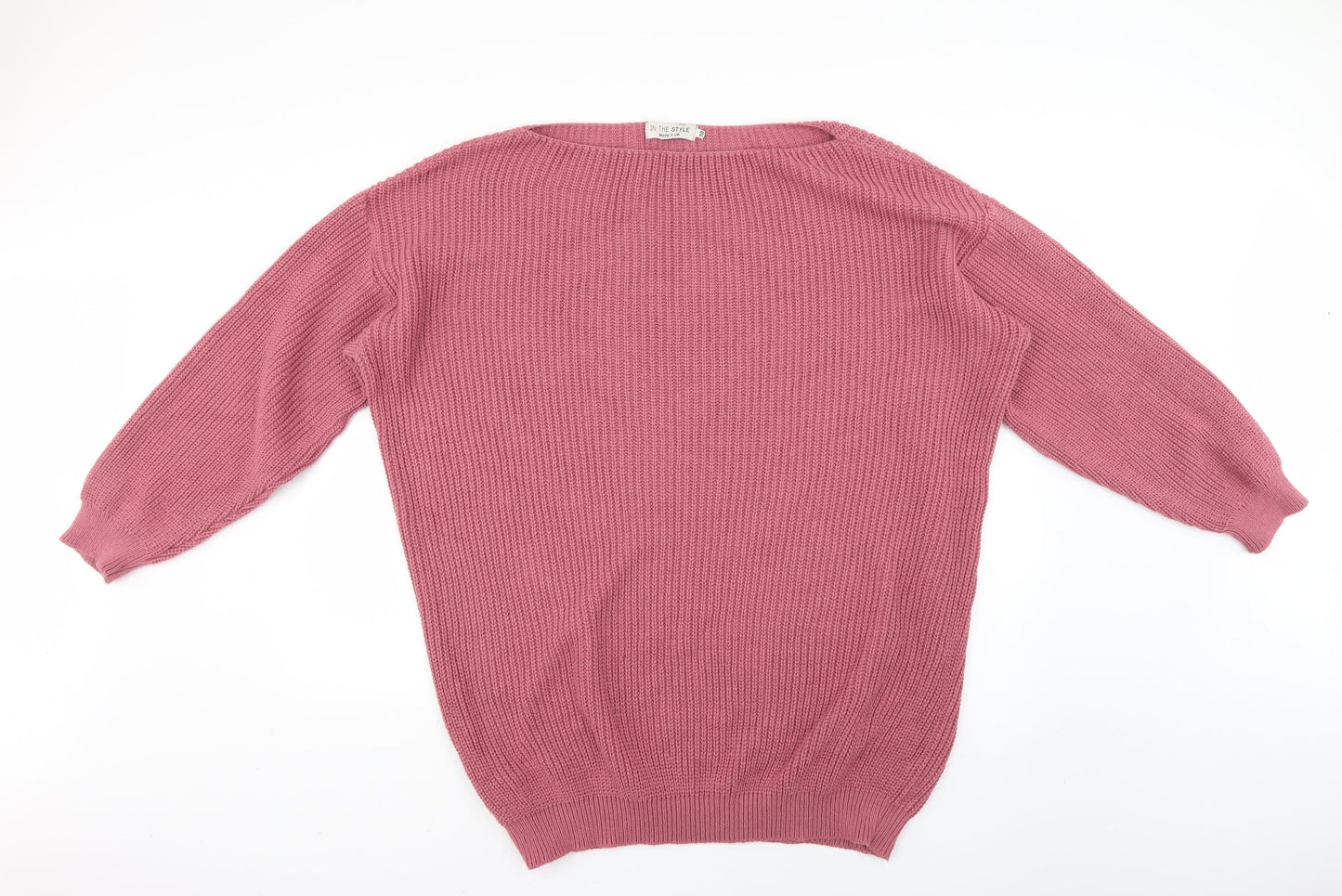 Womens UK Size 10 In the Style Pink Pullover Jumper